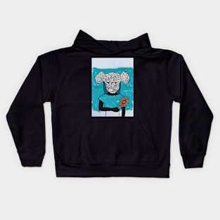 Discover NFT Character - FemaleMask Expressionist with Doodle Eyes on TeePublic Kids Hoodie